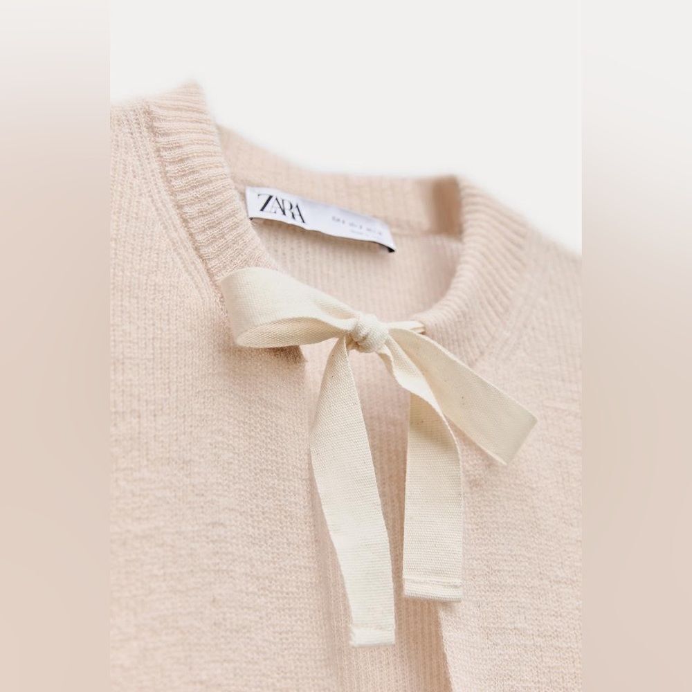 ZARA BOWS KNIT CARDIGAN - Picture 7 of 7